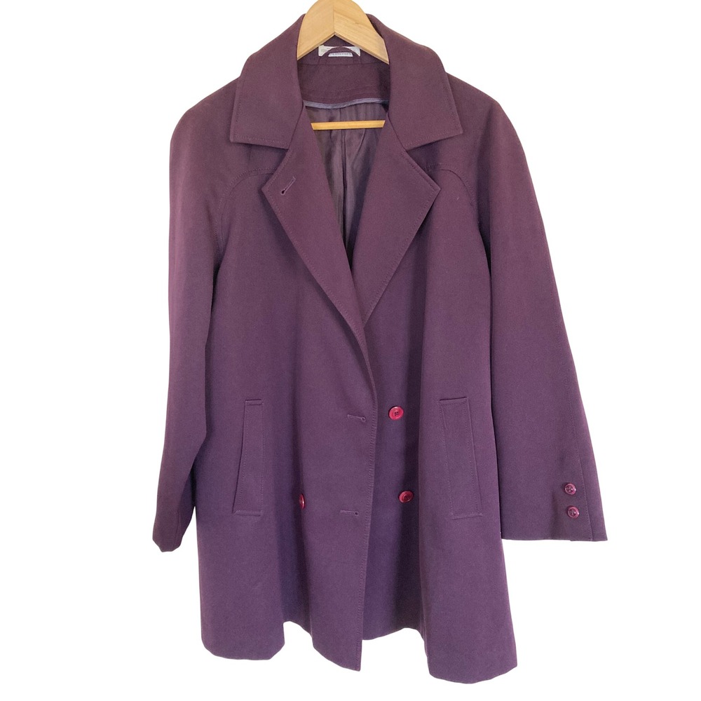Forecaster International Purple Double Breasted Coat Vintage Size 11/12